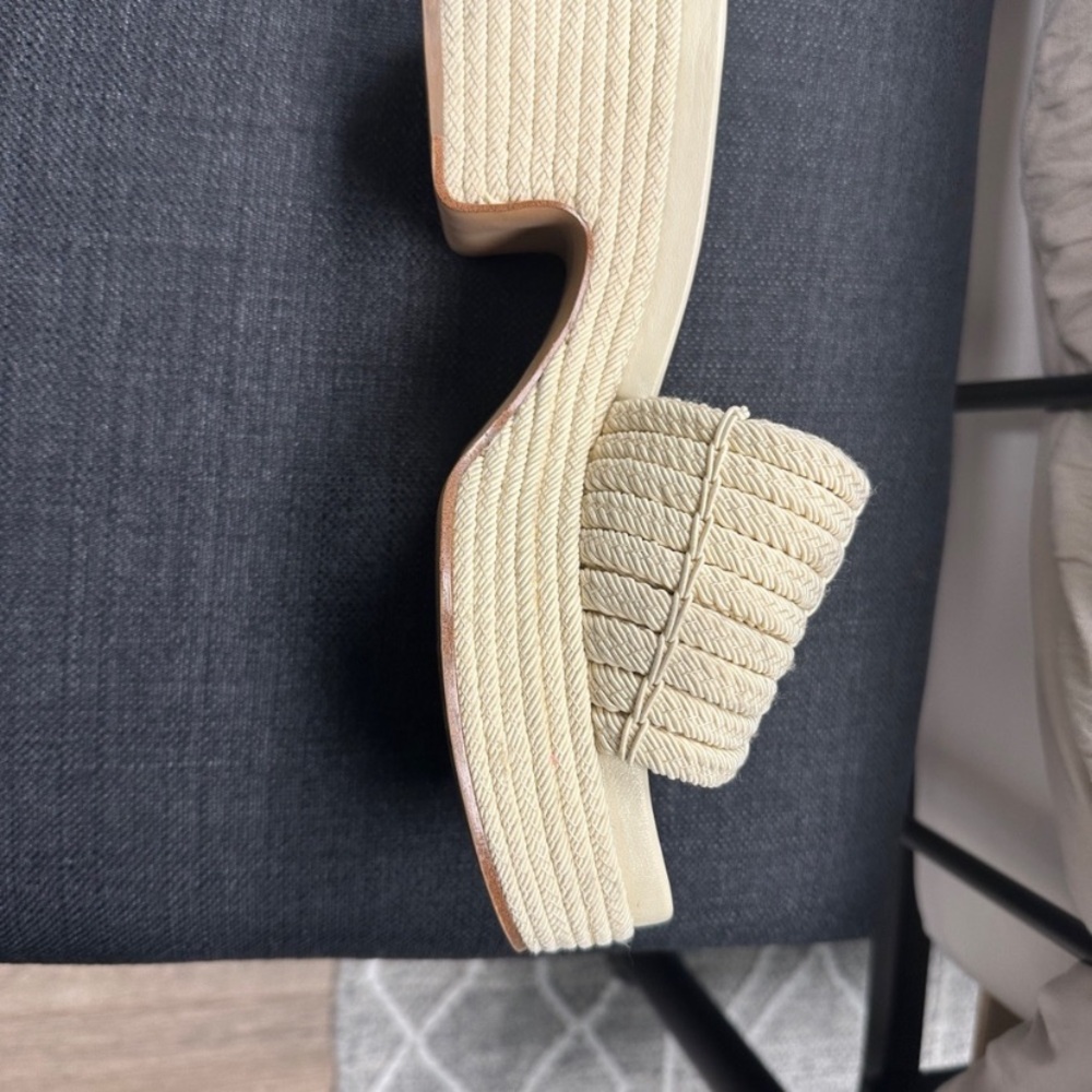 Vince Cream Woven Platforms